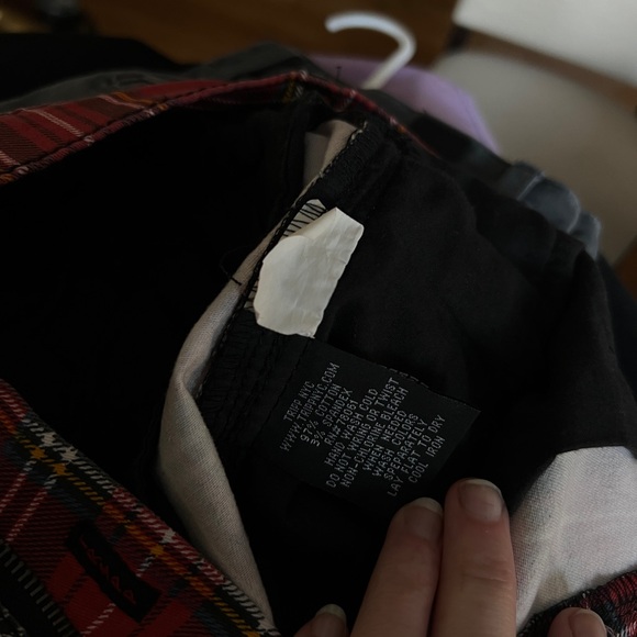 Tripp NYC Daang Goodman Red Plaid Pants Simple Size 30 - Picture 7 of 7